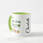 Crazy Pflanzen lady Tasse (Vorderseite Links)