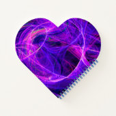 CRAZY PHOTON Abstrakt Blue Lila Fraktale, Wirbel Notizblock (Rückseite)