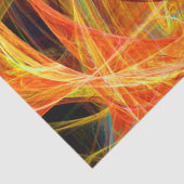 CRAZY PHOTON Abstrakt Gelborange Fraktal Wirbel Seidenpapier (Detail)