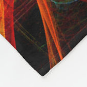 CRAZY PHOTON Abstrakte, rot-gelbe Fraktale, Wirbel Fleecedecke (Ecke)