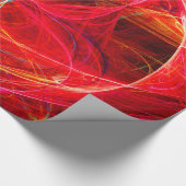 CRAZY PHOTON Abstrakte, rot-gelbe Fraktale, Wirbel Geschenkpapier (Ecke)