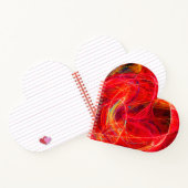 CRAZY PHOTON Abstrakte, rot-gelbe Fraktale, Wirbel Notizblock (Innenseite)