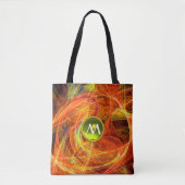 CRAZY PHOTON GEM MONOGRAM Yellow Orange Fraktale Tasche (Vorderseite)