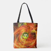 CRAZY PHOTON GEM MONOGRAM Yellow Orange Fraktale Tasche (Rückseite)