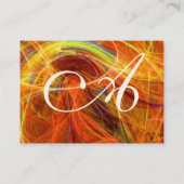 CRAZY PHOTON Monogramm Vibranntschwarz rosa Visitenkarte (Rückseite)