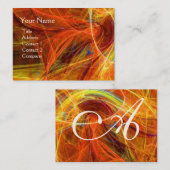 CRAZY PHOTON Monogramm Vibranntschwarz rosa Visitenkarte (Vorne/Hinten)