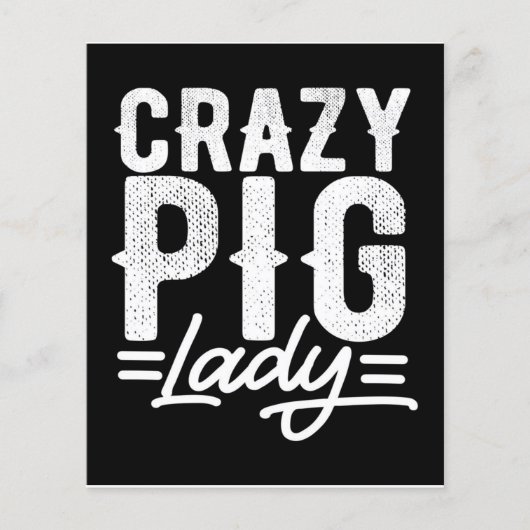 Crazy Pig | Lady Farms | Geschenk für Studenten Flyer (Vorne)