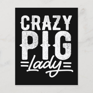 Crazy Pig | Lady Farms | Geschenk für Studenten Flyer