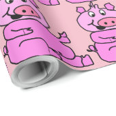 Crazy Pig Lady Geschenkpapier (Rolleneckpunkt)