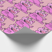 Crazy Pig Lady Geschenkpapier (Ecke)