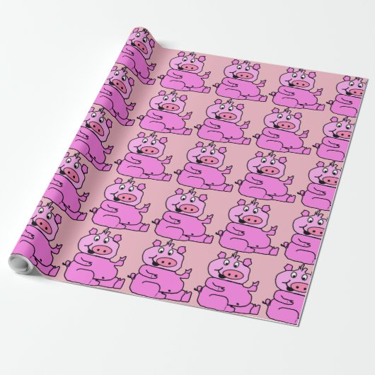 Crazy Pig Lady Geschenkpapier (Ungerollt)
