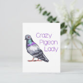 CRAZY PIGEON LADY POSTKARTE (Stehend Vorderseite)
