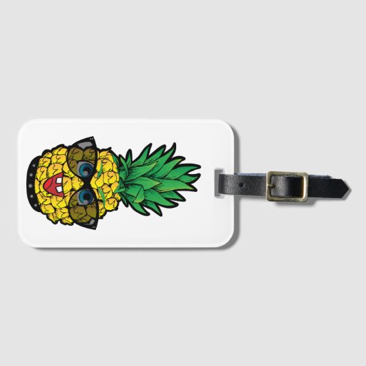 Crazy Pineaple Gepäckanhänger (Vorderseite (Horizontal))