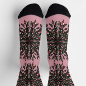 Crazy pink Hexe gruselige Natur psychedelische Soc Socken (Oben)
