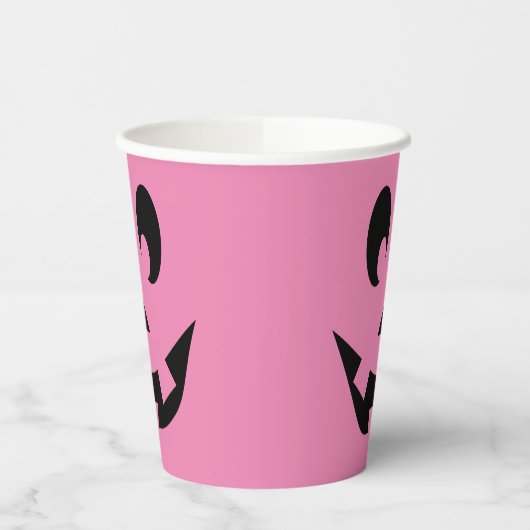 Crazy Pink Jack O'Lantern Pappbecher (Links)