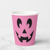 Crazy Pink Jack O'Lantern Pappbecher (Vorderseite)