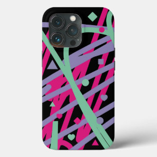 Crazy Pink Lila Muster Aqua Triangle Heart Circ Case-Mate iPhone Hülle