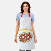 Crazy Pizza Lady All-over Print Schürze (Getragen)
