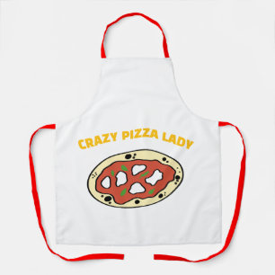 Crazy Pizza Lady All-over Print Schürze