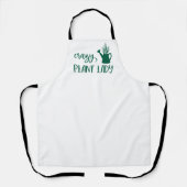 Crazy Plant Lady Green and White Schürze (Vorderseite)