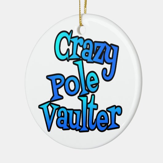Crazy Pole Vaulter Keramik Ornament (Links)