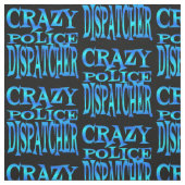 Crazy Police Dispatcher in Blue Stoff (Muster)