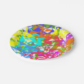 Crazy Polygon Texture Paper Plate Pappteller (Schrägansicht)