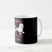 Crazy Poodle Lady Funny Dog Mama Women Kaffeetasse (VorderseiteRechts)