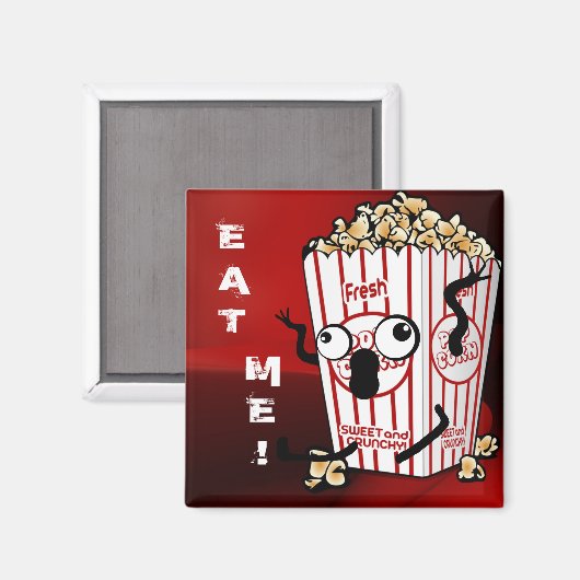 Crazy Popcorn! Magnet (Vorderseite/Rückseite)