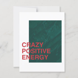 Crazy Positive Energy - kühne, moderne Angebotsges Postkarte