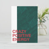 Crazy Positive Energy - kühne, moderne Angebotsges Save The Date (Stehend Vorderseite)
