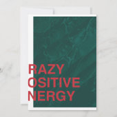 Crazy Positive Energy - kühne, moderne Angebotsges Save The Date (Rückseite)