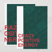 Crazy Positive Energy - kühne, moderne Angebotsges Save The Date (Vorne/Hinten)