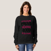 Crazy Proud Cheer Aunt Of A Cheerleader Auntie Sweatshirt (Vorne ganz)