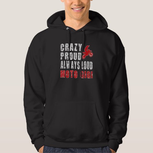Crazy Proud Motocross Gigi Grandma Dirt Bike Gigi Hoodie (Vorderseite)