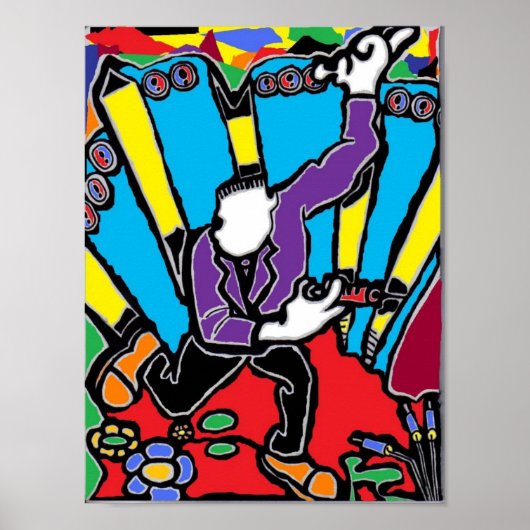 Crazy Psychadelic Colors Poster (Vorne)