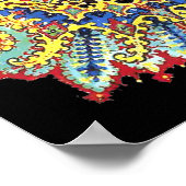 Crazy Psychedelic Cats Eyes Louis Wain Poster (Ecke)