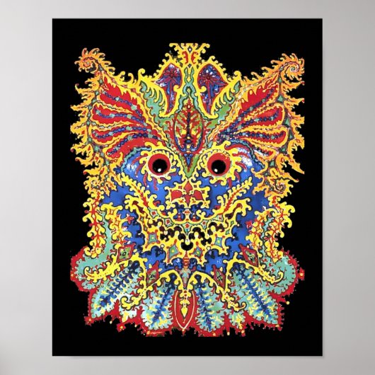 Crazy Psychedelic Cats Eyes Louis Wain Poster (Vorne)