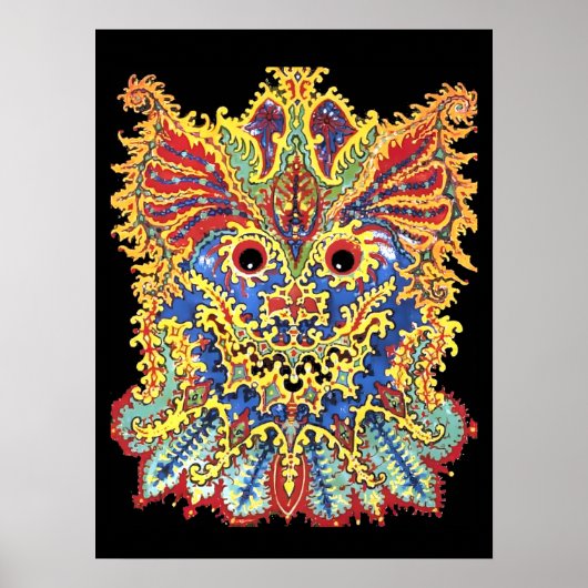 Crazy Psychedelic Cats Eyes Louis Wain Poster (Vorne)