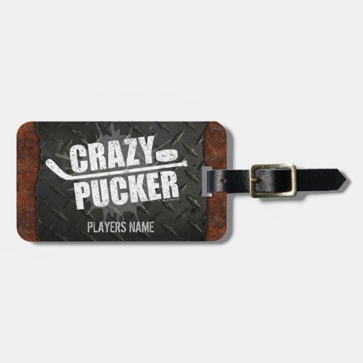 Crazy Pucker (Hockey) Gepäckmarke Gepäckanhänger (Vorderseite horizontal)