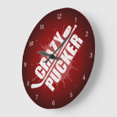 Crazy Pucker (Hockey) Große Wanduhr (Winkel)
