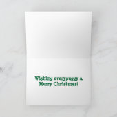 Crazy Pug Christmas Card Feiertagskarte (Innenseite)