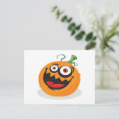 Crazy-Pumpkin Postkarte (Stehend Vorderseite)