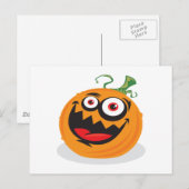 Crazy-Pumpkin Postkarte (Vorne/Hinten)