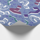 Crazy Question markiert das Rätsel Blau Geschenkpapier (Ecke)