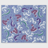 Crazy Question markiert das Rätsel Blau Geschenkpapier (Flach)