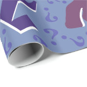 Crazy Question markiert das Rätsel Blau Geschenkpapier (Rolleneckpunkt)