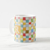 CRAZY QUILL Weiße Tasse + Text / Gold (Vorderseite Links)