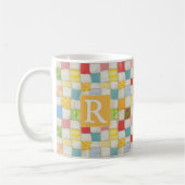 CRAZY QUILL Weiße Tasse + Text / Gold (Links)