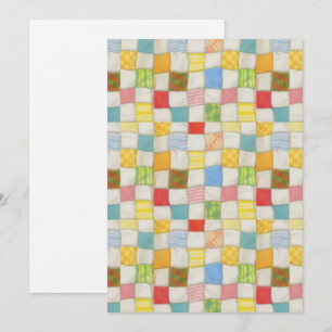 CRAZY QUILT 12x18-Flachkarte / Vertikal Karte